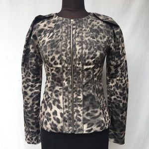 TOV Holy Blurred Animal Print Blazer Sz40/US 2
